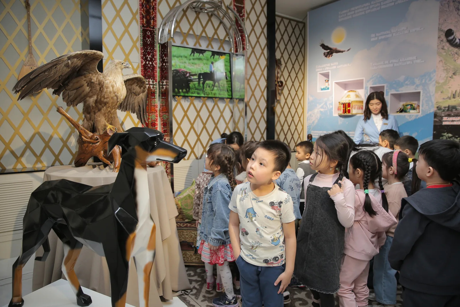 A guided tour for a children's group